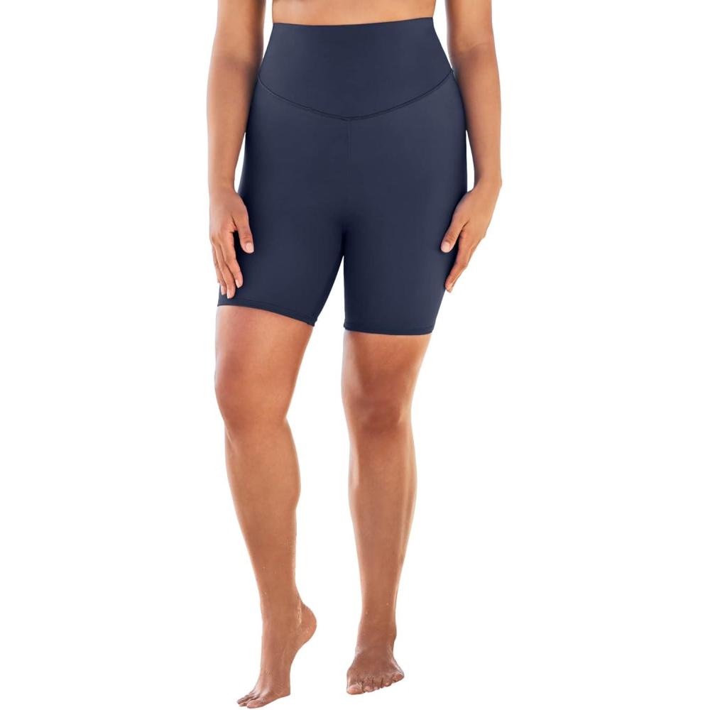 imageSwimsuits For All Swim 365 Womens Plus Size 360 Powermesh Swim Boy Short with Tummy ControlNavy