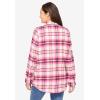 Woman Within Plus Size Fleece Flannel Snap-Front Shirt(Deep Claret Ivory Plaid)