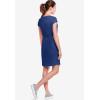 ellos Plus Size Knit Drawstring Dress(Royal Cobalt)