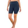 Swim 365 Women’s Plus Size High-Waist No-Slip Swim Bike Short(Navy)