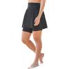 Swimsuits For All Swim 365 Women’s Plus Size 360° Powermesh High-Waist Swim Skirt with Tummy Control(Black)