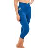 Swimsuits For All Swim 365 Women’s Plus Size High-Waist Swim Capri with Mesh Pockets(Dream Blue)