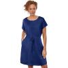 ellos Plus Size Knit Drawstring Dress(Royal Cobalt)