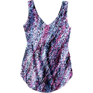 Swim 365 Women’s Plus Size Cargo Swim Short with Built-in Brief(Dream Blue Abstract)