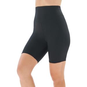 Swimsuits For All Swim 365 Women’s Plus Size 360° Powermesh Swim Boy Short with Tummy Control(Black)