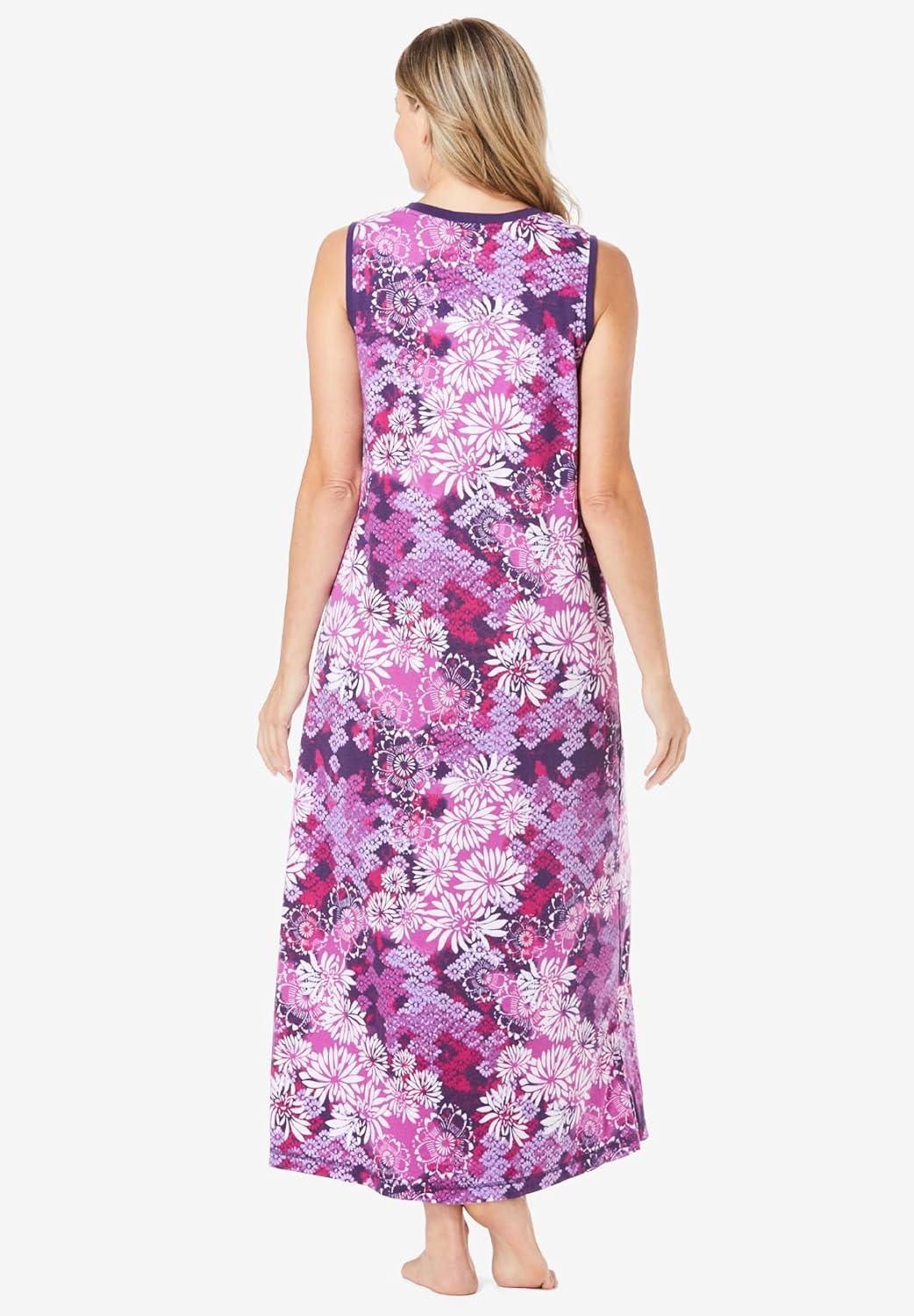 imageDreams ampamp Co Plus Size Trapeze VNeck LoungerRich Violet Blooming