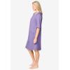Dreams & Co. Plus Size Short French Terry Zip-Front Robe(Soft Iris)