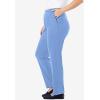 Woman Within Plus Size 7-Day Knit Straight Leg Pant Stretch Elastic Waist Petite & Tall(French Blue)
