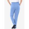 Woman Within Plus Size 7-Day Knit Straight Leg Pant Stretch Elastic Waist Petite & Tall(French Blue)