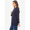 Woman Within Plus Size Knit Blazer Oversized Work & Casual(Heather Grey)