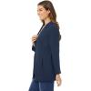 Woman Within Plus Size Knit Blazer Oversized Work & Casual(Navy)