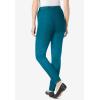 Woman Within Plus Size Pull-On Elastic-Waist Stretch Fineline Denim Jeans(Deep Teal Burgundy)