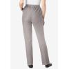Woman Within Plus Size Straight Leg Elastic Waist Stretch Fineline Denim Jean (Petite & Tall Available)(Grey Denim)