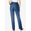 Woman Within Plus Size Straight Leg Elastic Waist Stretch Fineline Denim Jean (Petite & Tall Available)(Medium Stonewash)