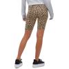 ellos Plus Size Stretch Knit Bike Shorts(Classic Leopard)