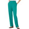 Woman Within Plus Size 7-Day Knit Straight Leg Pant Stretch Elastic Waist Petite & Tall(Waterfall)