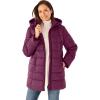 Woman Within Plus Size Hands-Free Puffer Coat(Deep Claret)