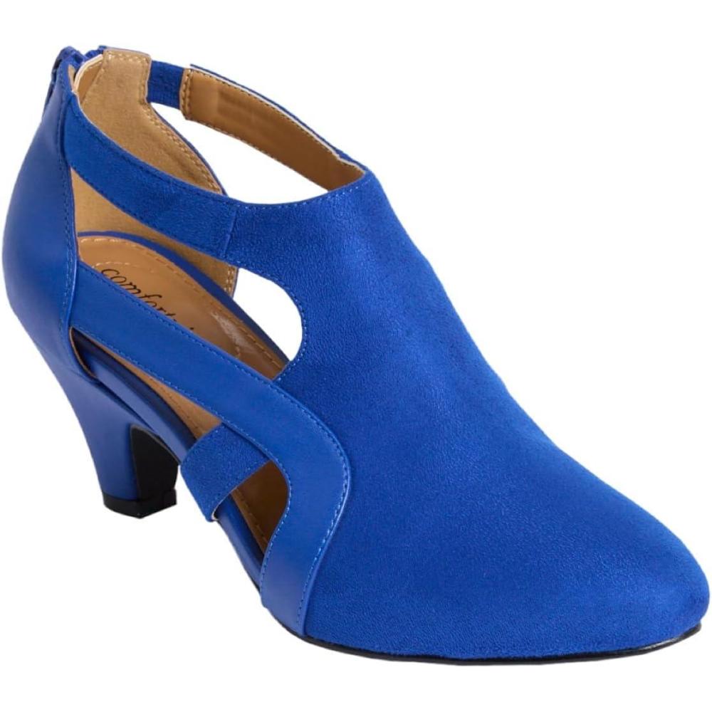 imageComfortview Womens Wide Width The Sage PumpDark Sapphire