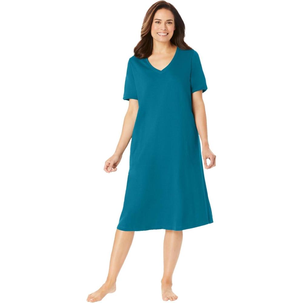 imageDreams amp Co Plus Size Short TShirt LoungerDeep Teal