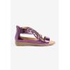 Comfortview Women’s Wide Width Alicia Sandal(Purple Metallic)