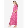 Dreams & Co. Women’s Plus Size Long French Terry Zip-Front Robe (Petite Available)(Pink Hearts)