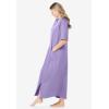 Dreams & Co. Women’s Plus Size Long French Terry Zip-Front Robe (Petite Available)(Soft Iris)