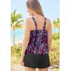 Swimsuits for All Swim 365 Women’s Plus Size Tank Overlay Swim Romper(Party Multi)
