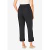 Woman Within Plus Size Convertible 2-in-1 Cargo Pant & Capri Elastic Waist(Black)