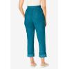 Woman Within Plus Size Convertible 2-in-1 Cargo Pant & Capri Elastic Waist(Deep Teal)