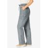 Woman Within Plus Size Convertible 2-in-1 Cargo Pant & Capri Elastic Waist(Gunmetal)