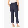 Woman Within Plus Size Convertible 2-in-1 Cargo Pant & Capri Elastic Waist(Indigo)