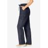 Woman Within Plus Size Convertible 2-in-1 Cargo Pant & Capri Elastic Waist(Indigo)