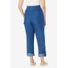 Woman Within Plus Size Convertible 2-in-1 Cargo Pant & Capri Elastic Waist(Medium Stonewash Sanded)