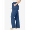Woman Within Plus Size Convertible 2-in-1 Cargo Pant & Capri Elastic Waist(Medium Stonewash Sanded)