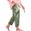 Woman Within Plus Size Convertible 2-in-1 Cargo Pant & Capri Elastic Waist(Natural Khaki)