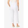 Woman Within Plus Size Convertible 2-in-1 Cargo Pant & Capri Elastic Waist(White)