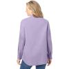 Woman Within Plus Size Perfect Long Sleeve Shirt(Pale Lilac)
