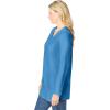 Woman Within Plus Size Perfect Long-Sleeve V-Neck Tunic(Azure Blue)