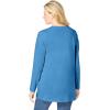 Woman Within Plus Size Perfect Long-Sleeve V-Neck Tunic(Azure Blue)