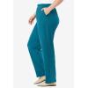 Woman Within Women’s Plus Size Pants Ribbed 7-day Knit(Deep Teal)