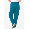 Woman Within Women’s Plus Size Pants Ribbed 7-day Knit(Deep Teal)