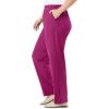 Woman Within Women’s Plus Size Pants Ribbed 7-day Knit(Raspberry)