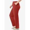 Woman Within Women’s Plus Size Pants Ribbed 7-day Knit(Red Ochre)