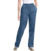 Woman Within Plus Size 7-Day Straight-Leg Elastic-Waist Denim Jean (Petite & Tall Available)(Medium Stonewash)