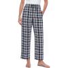 Woman Within Plus Size Seersucker Pull-On Elastic-Waist Pants(Black Raspberry Plaid)