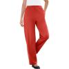 Woman Within Women’s Plus Size Pants Ribbed 7-day Knit(Red Ochre)