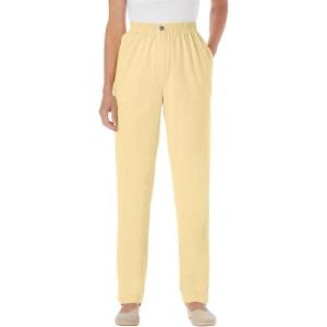 Woman Within Plus Size 7-Day Straight-Leg Elastic-Waist Denim Jean (Petite & Tall Available)(Banana)