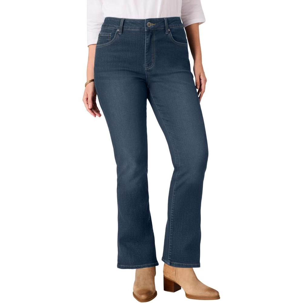 imageWoman Within Plus Size Bootcut Clean JeansIndigo