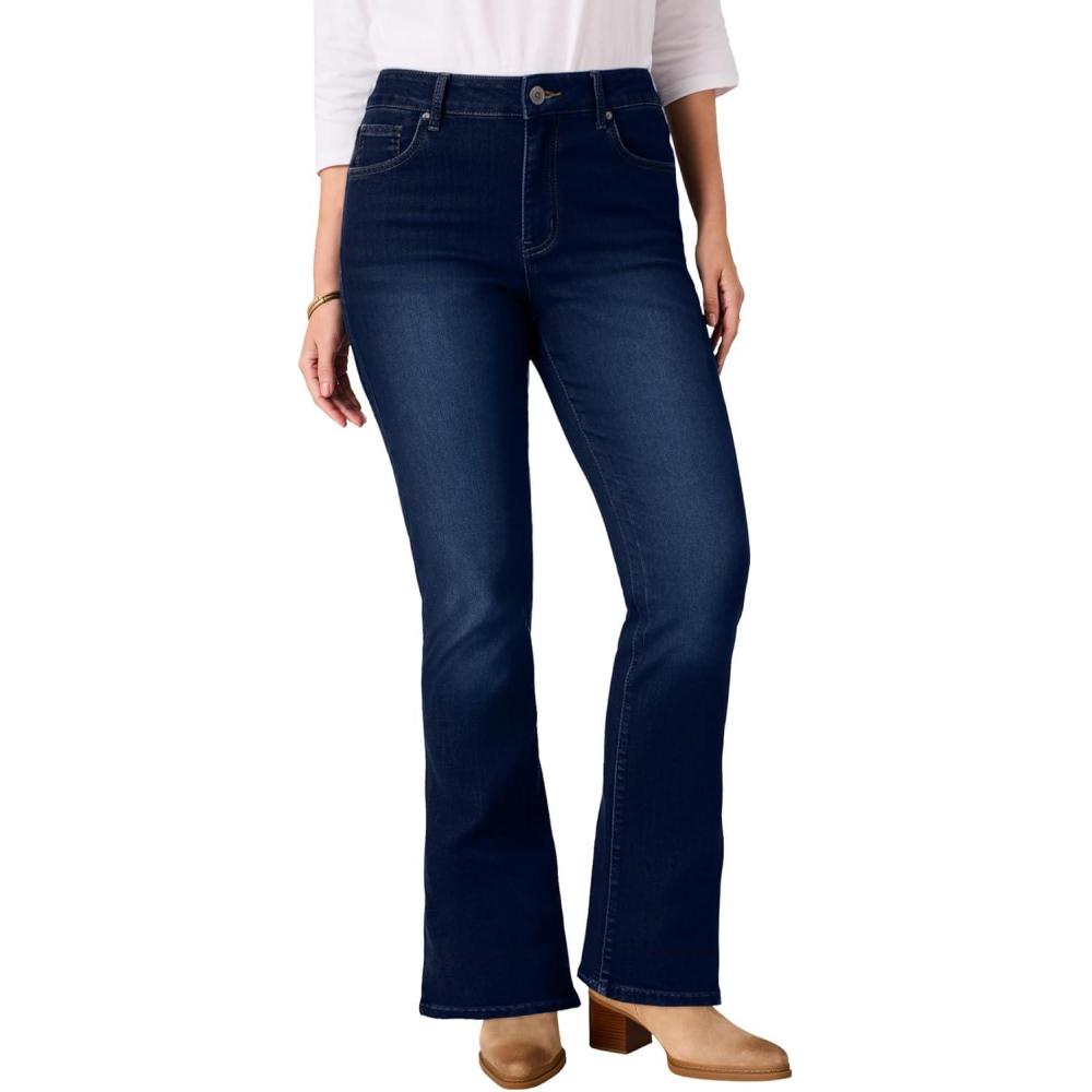 imageWoman Within Plus Size Bootcut Clean JeansMidnight Sanded