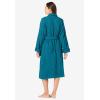 Dreams & Co. Plus Size Short Terry Robe(Deep Teal)